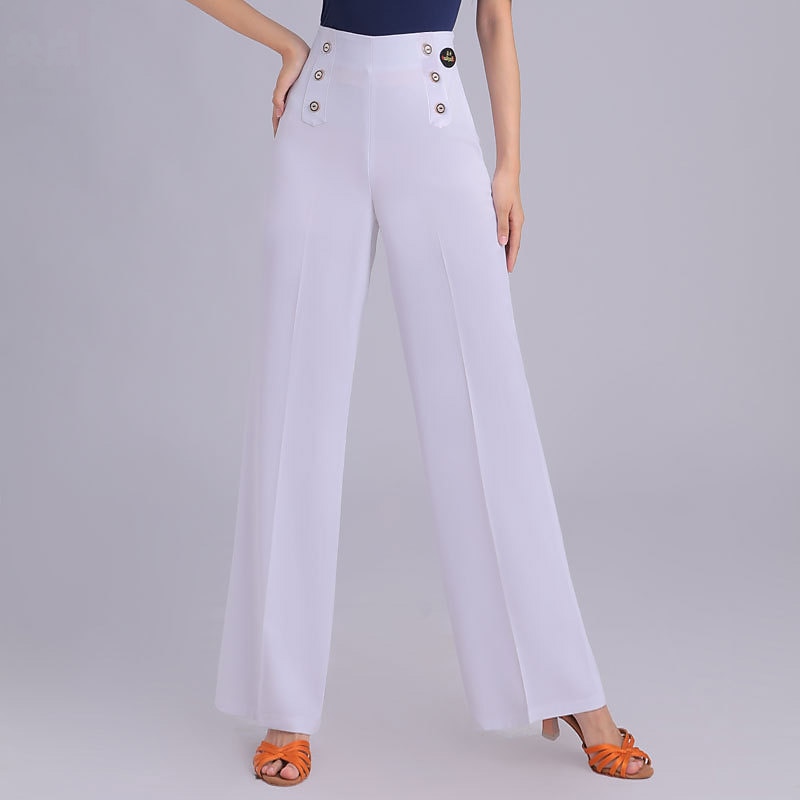 Dans Latin Dans de Societate Pantaloni Culoare Pură Despicare Pentru femei Performanță Antrenament Înalt Spandex 2026 - $42.99 –P3
