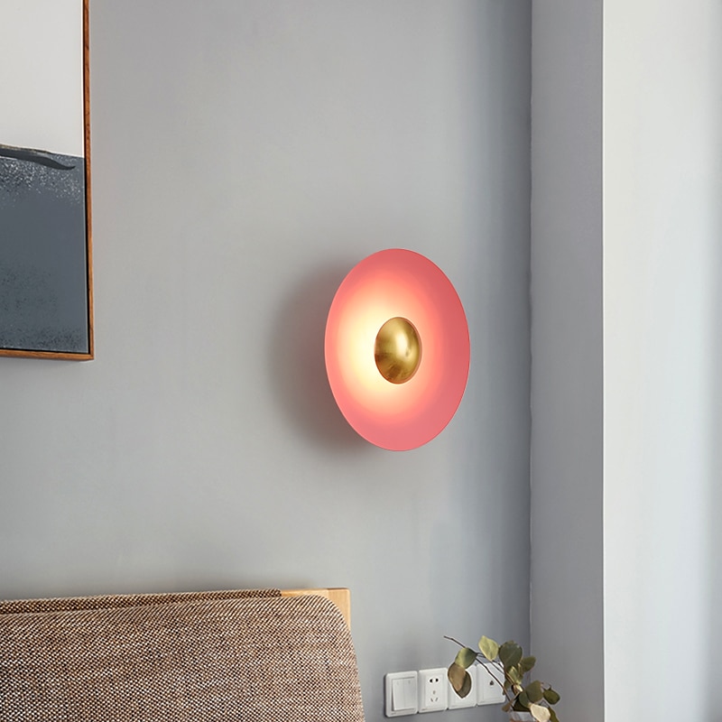 innendørs vegglampe led kobber sirkel design stue soverom metall vegglamper 3000k e26 vegglampe for soverom bad 2025 - $116.99 –P3