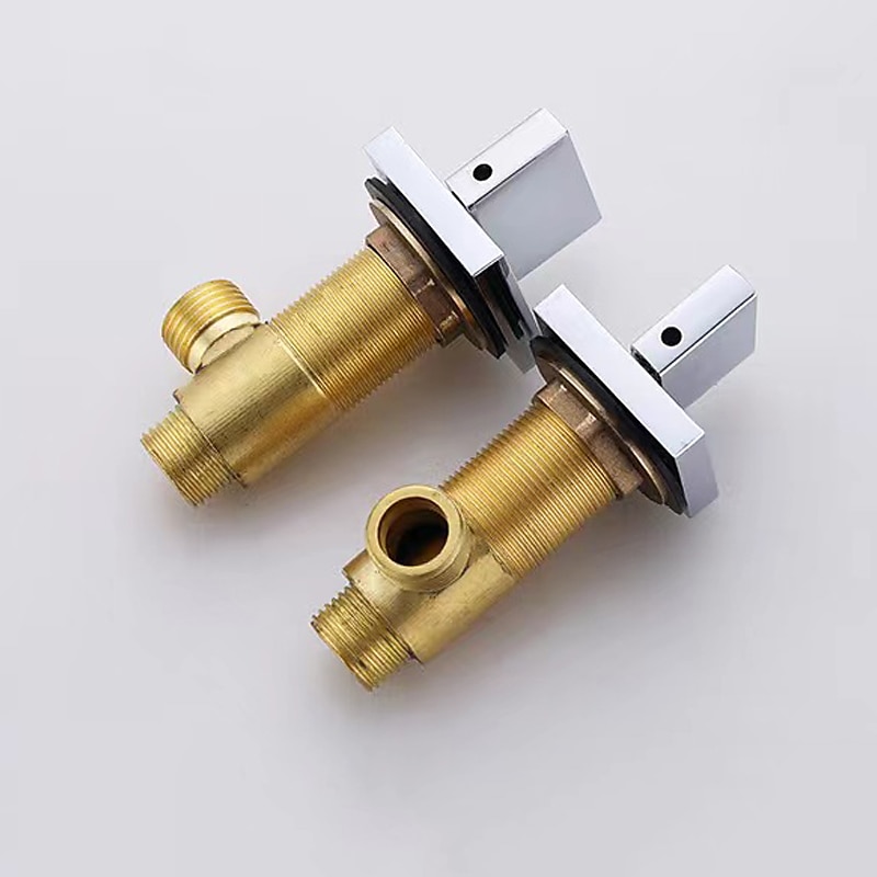 Wall Mounted Bathroom Sink Mixer Faucet Waterfall, Widespread Basin Taps Vintage Brass 2 Handles 3 Holes Washroom Wash Baxin Tap with Cold Hot Water Hose 2025 - $113.99 –P7
