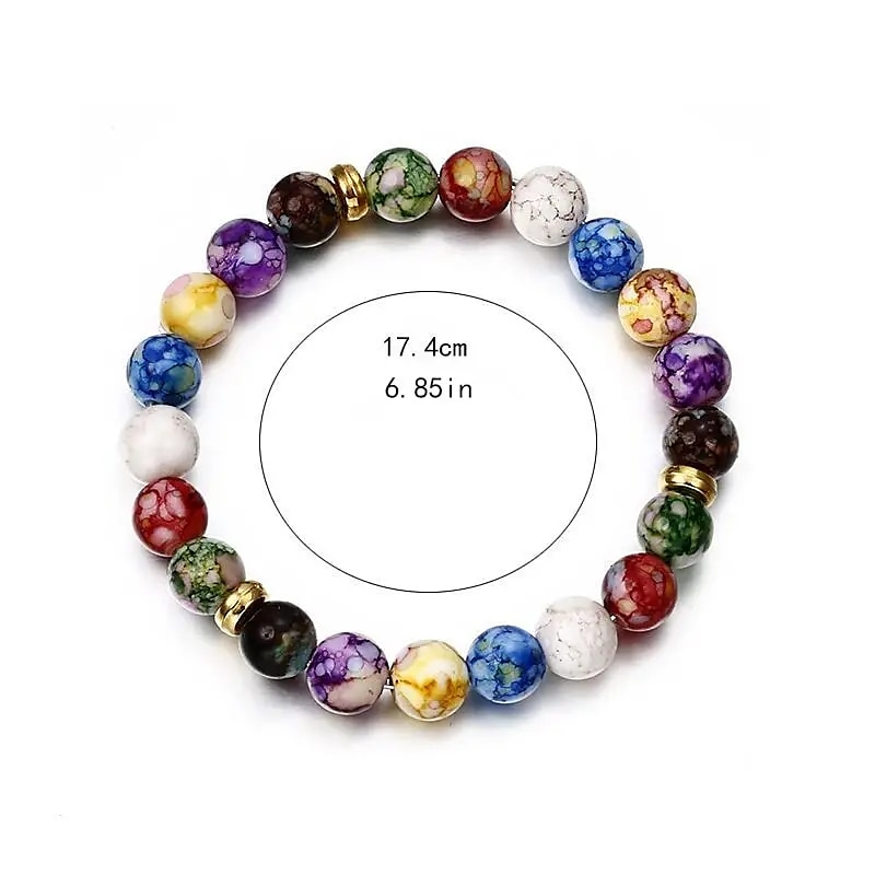 7 Chakra Reiki Healing Stone Bracelet Yoga Balance Energy Imitate Volcanic Stone Beads Jewelry Handmade DIY Beaded Bracelets 2025 - $14.49 –P8