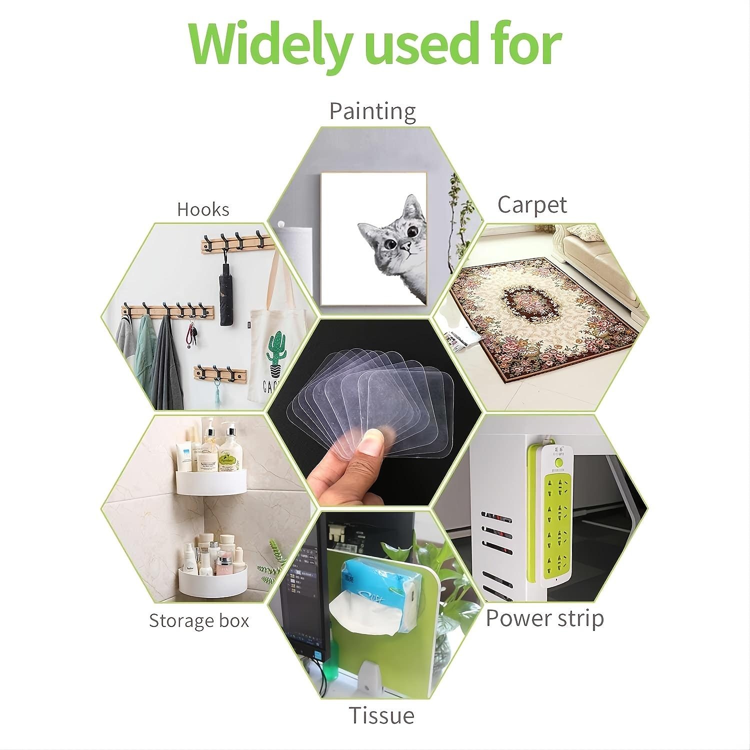 50pcs Strong Adhesive Double Sided Tape Heavy Duty ,Traceless Transparent Tape Removable Strips Sticky Nano Tape,Household, Carpet,Nano Double Sided Tape Picture Hanging Strip, Back to School Gift 2026 - $11.99 –P8