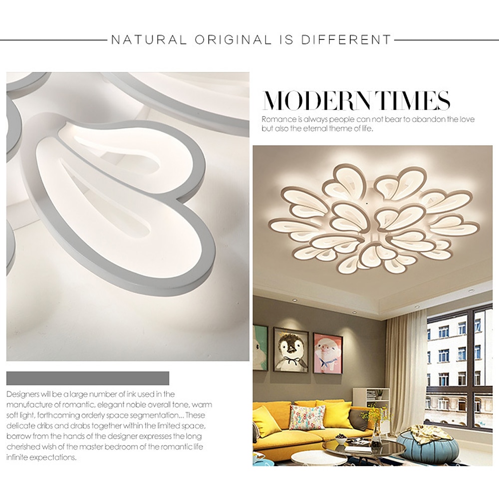 LED Ceiling Light 3/5/9/12/15 Heads Ceiling Lamp Acrylic Aluminum Stepless Dimming Bedroom 110-240V ONLY DIMMABLE WITH REMOTE CONTROL 2025 - $288.39 –P3