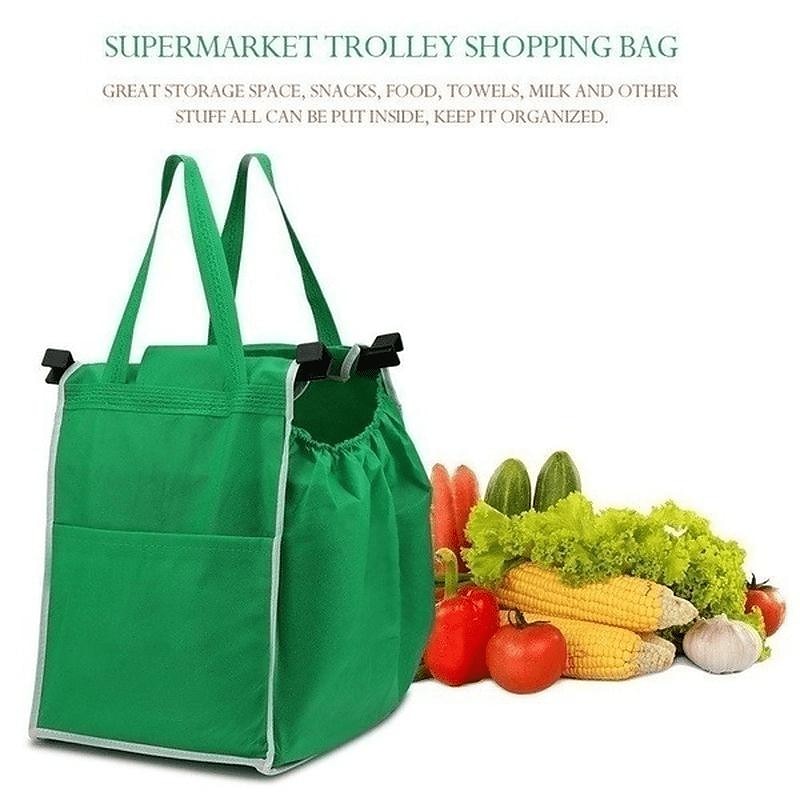 zahuštěný zelený supermarket košík nákupní taška skladování látková taška netkaná kabelka tv product grab bag 2025 - $10.49 –P7