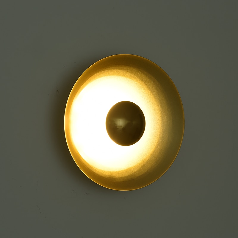innendørs vegglampe led kobber sirkel design stue soverom metall vegglamper 3000k e26 vegglampe for soverom bad 2025 - $116.99 –P12