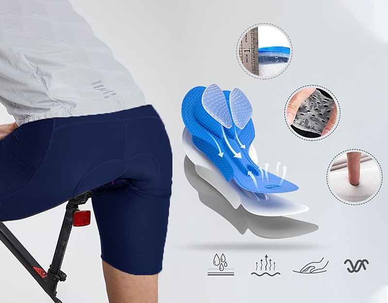 Herre Sykkelshorts Sykkel Fôrede shorts Bunner Fjellsykling Veisykling sport Grafisk Geometrisk 3D Pute Sykling Pustende Hurtigtørkende Gul Rød Polyester Spandex Klær Sykkelklær 2025 - $24.99 -P4