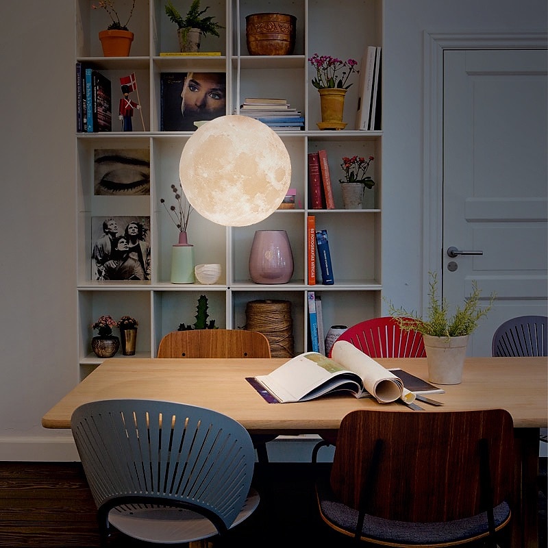 lampada a sospensione a led 15cm lampadario a luce di luna camera da letto in stile nordico planet ball studio e ristorante utensili lampada a luce di luna internet celebrità ins lampade del 2026 a $99.59 –P9