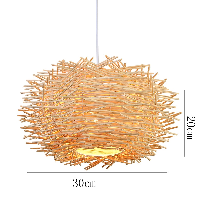 led pendnat lys bambus lanterne design lysekrone retro 30cm lysekrone takbelysning gjelder for stue soverom restaurant kafé bar restaurant klubb 2025 - $135.99 –P5