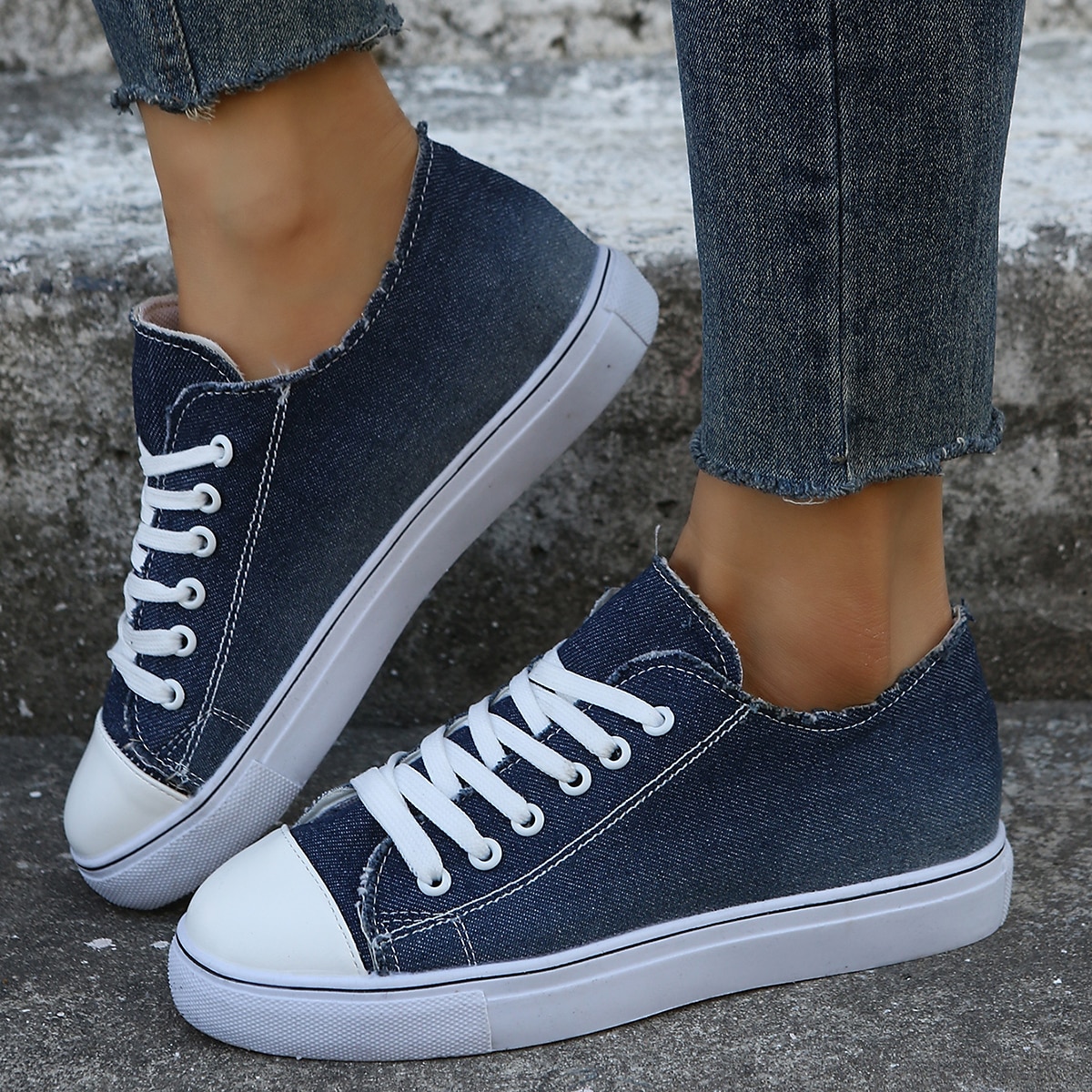 Women Sneakers Big Size 35-43 Canvas Shoes Woman, 42% OFF