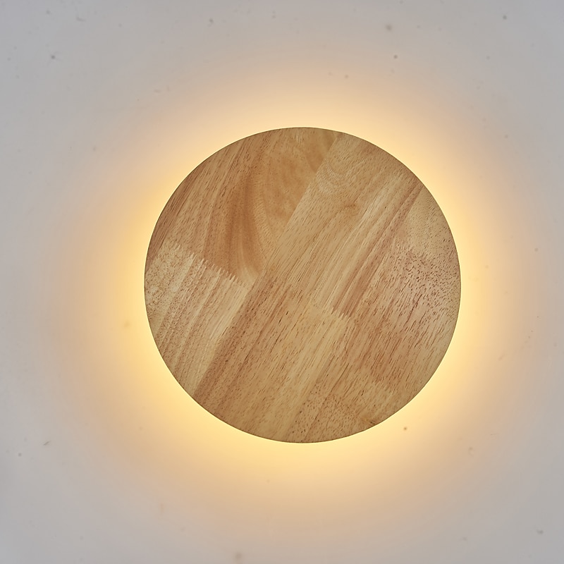 led wandleuchte schlafzimmer nachttischlampe rund design holz für wohnzimmer hintergrund wand modern flur balkon studie kreatives licht luxus wandleuchte 2025 - $66.99 –P5