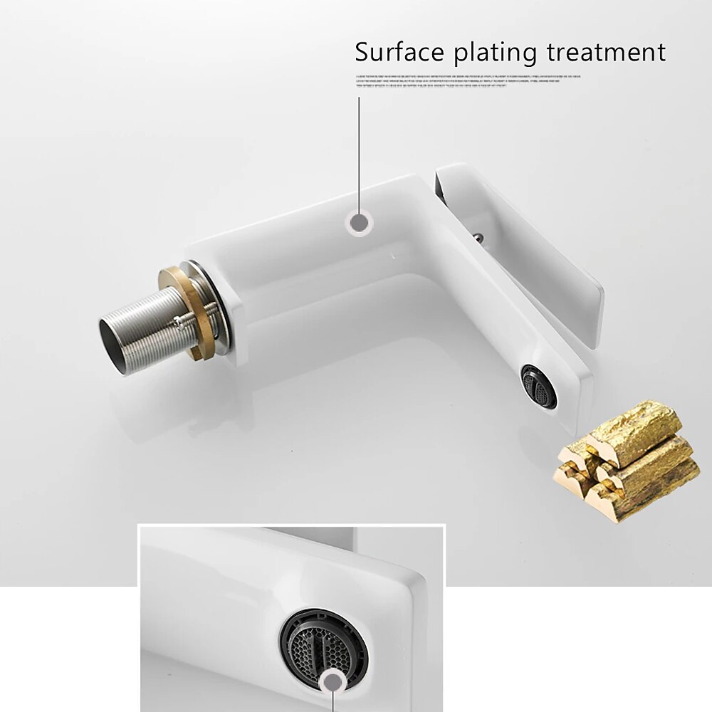 Bathroom Sink Mixer Faucet, Monobloc Washroom Basin Taps Single Handle One Hole Deck Mounted with Hot and Cold Hose 2025 - $137.99 –P3