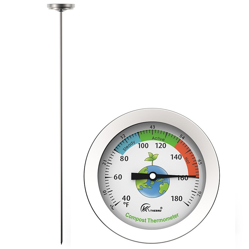 kompostová půda zahradní teploměr super dlouhá nerezová sonda testovací teploměr na hnojivo 50cm 2025 - $25.99 –P3