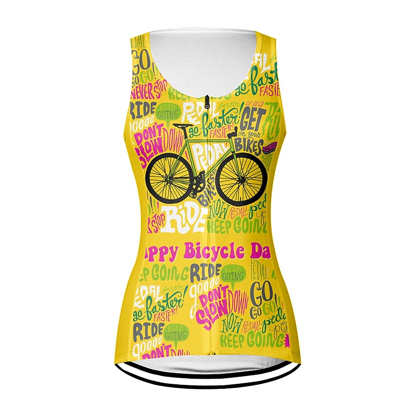 Damskie Kamizelka rowerowa Koszulka rowerowa Graficzny Litery i cyfry Śmieszne Bez rękawów Rower Kamizelka Dżersej Top z 3 tylnymi kieszeniami Kolarstwo górskie Kolarstwie szosowym Szybkie wysychanie 2026 - $28.99 –P3
