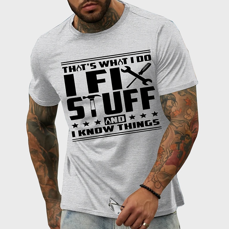 Men's Plus Size Big Tall T shirt Tee Tee Graphic Tee Crewneck Black White Navy Blue Short Sleeves Outdoor Going out Print Letter Clothing Apparel Cotton Blend Streetwear Stylish Casual 2025 - $14.99 –P4