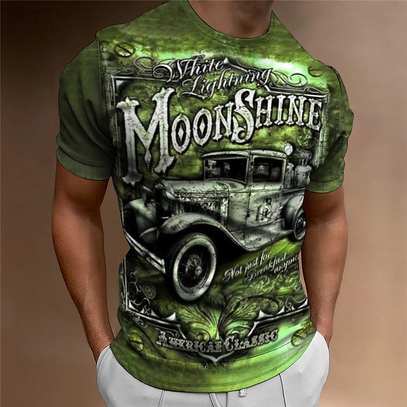 Bărbați Grafic Mașină Tricou Manșon scurt Tricou Tipărire 3D Stil Nautic Cămașă Epocă Modă Designer În aer liber Zilnic Sport Albastru piscină Maro Trifoi Primavara vara Îmbrăcăminte S M L XL 2XL 3XL 2025 - $17.99 –P3