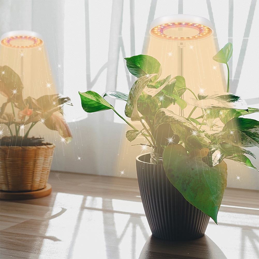 ängelring odlingslampor för inomhusväxter usb dimbar fullspektrum halo växtlampa med timer blomkruka frö växa ljus 2025 - $22.99 –P11