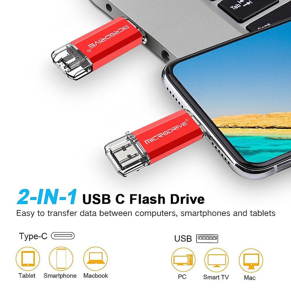 2025年 マイクロドライブ 32 ギガバイト 64 ギガバイト 128 ギガバイト usb フラッシュ ドライブ otg タイプ c 高速ラップトップ コレクション – $15.99 –P8