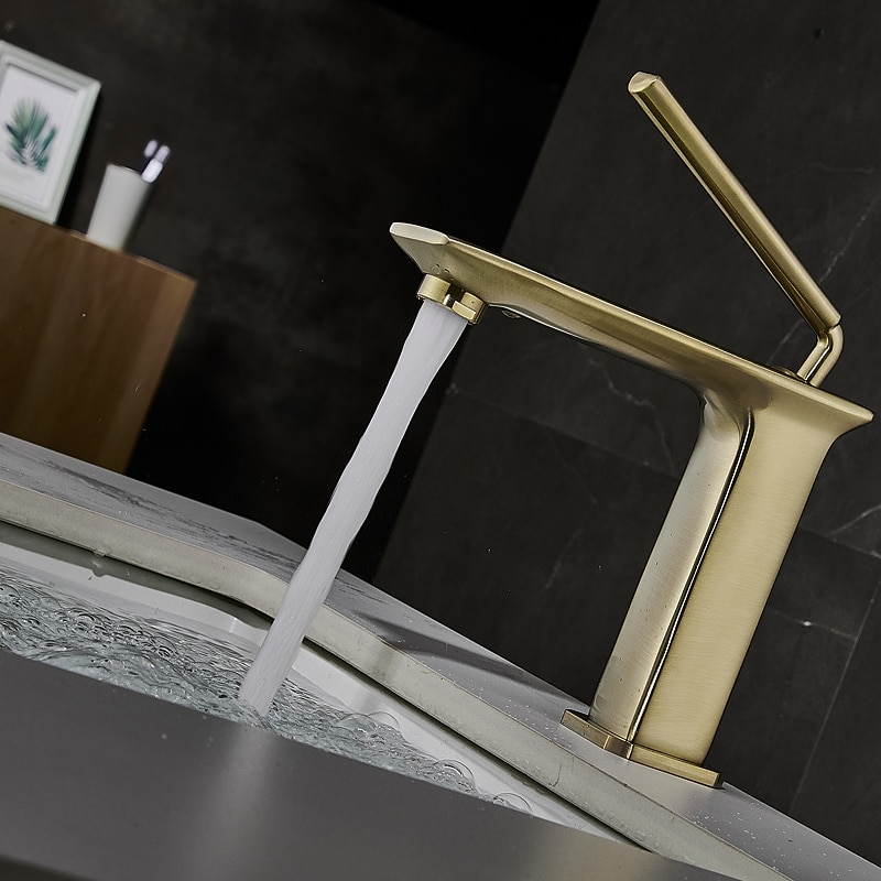 Basin Sink Mixer Faucet Brass, Tall/Short Bathroom Tap Single Handle One Hole Deck Mounted with Cold Hot Hose Bath Taps Vessel Water Tap 2026 - $173.99 –P12