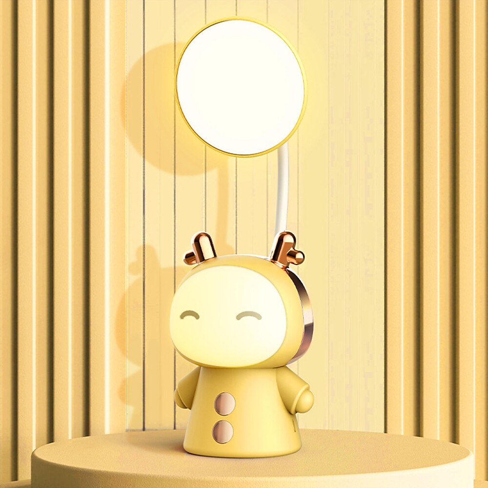 Portable mignon lampe de bureau usb rechargeable dimmable étude lampe de table chevet led veilleuse pour lecture travail enfants cadeau d'anniversaire de 2025 ? $15.49 –P4