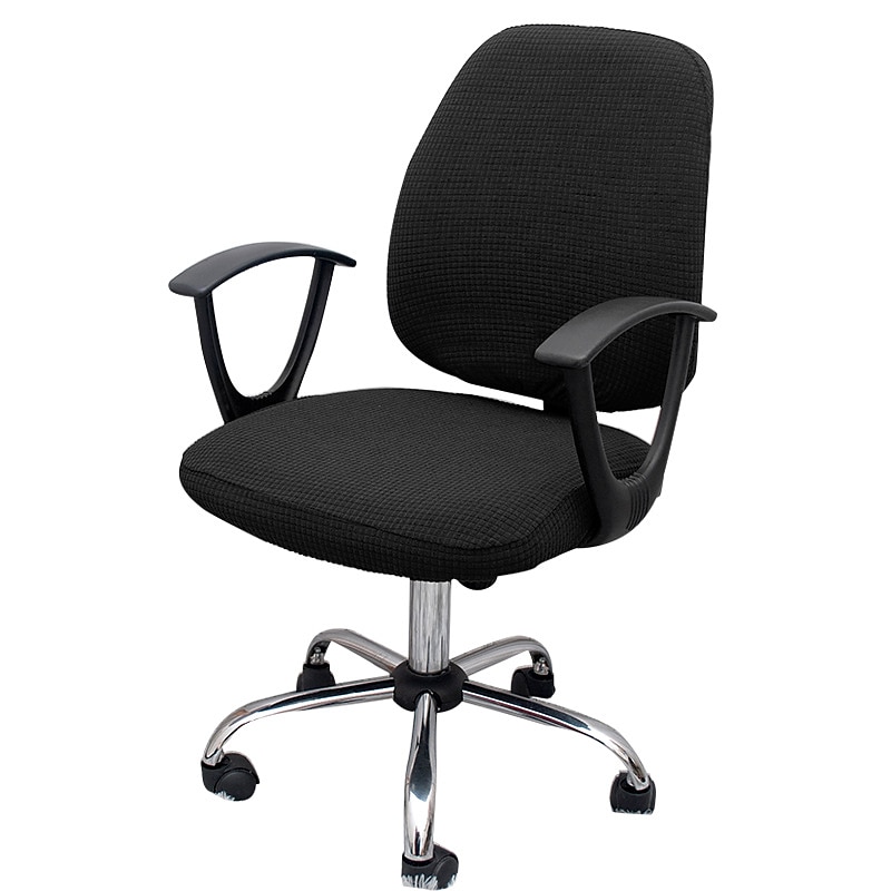 Schonbezug für Computer Bürostuhl elastisch drehbar Gamingsitz Schonbezug elastisch Polarfleece schwarz einfarbig weich strapazierfähig waschbar 2025 - $19.99 –P7