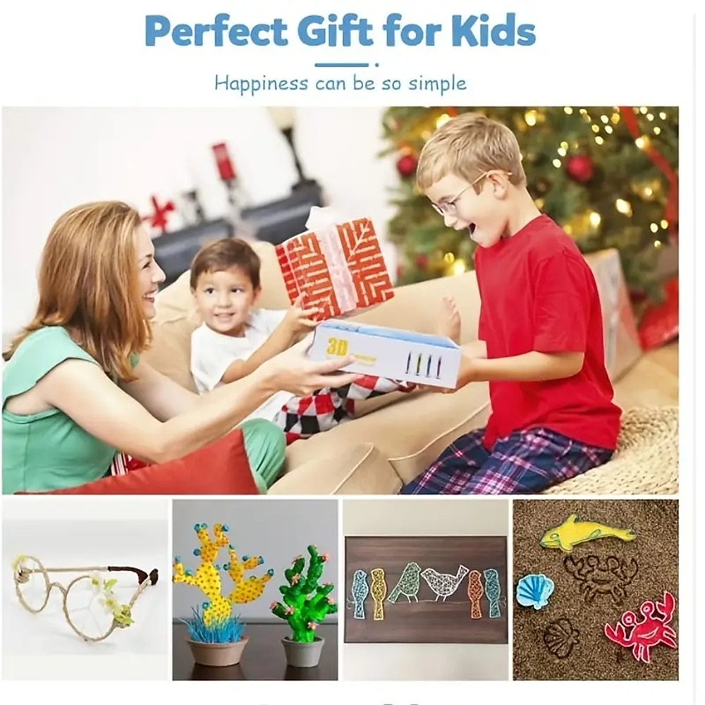 Crayon 3D bricolage impression 3D stylo faisant graffiti fil pla art graphique enfants jouet festival cadeau d'anniversaire pour cadeaux de noël de 2025 ? $35.99 –P9