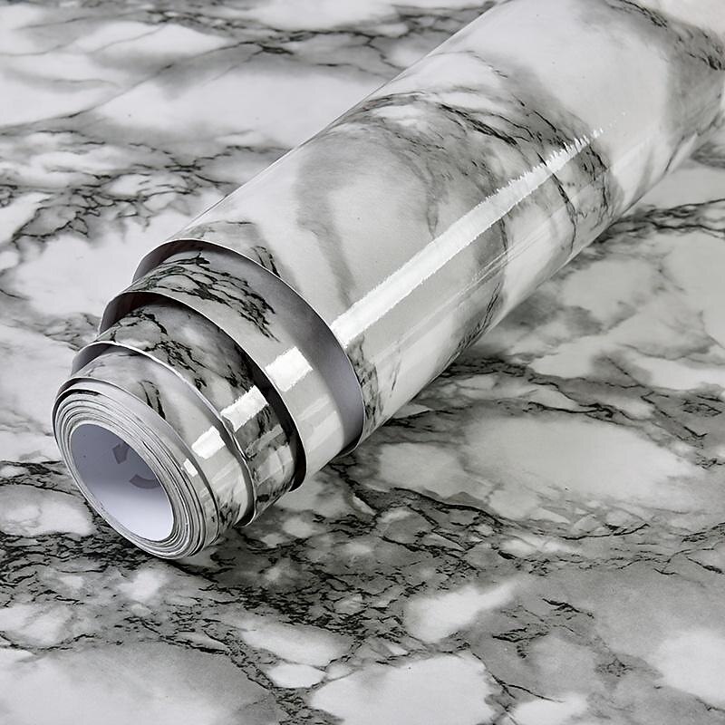 Papéis de parede legais mural de parede papel de parede de mármore decoração de casa revestimento de parede contemporâneo, material de pvc/vinil mural autoadesivo, revestimento de parede de quarto de 2025 por $10.49 -P3