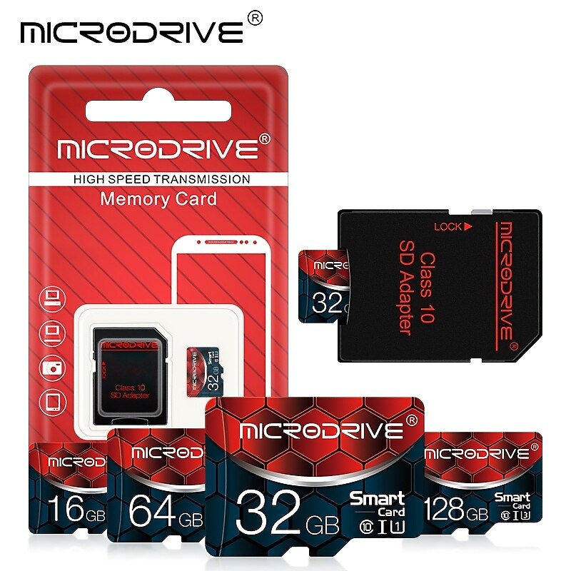 Memory Card Class 10 High Speed 128GB 64GB 32GB 16GB SD U3 TF Memory Card Flash Micro Tf SD Card Storage Expansion SD Adapter for Smart Phone DVR 2025 - $14.99 –P8