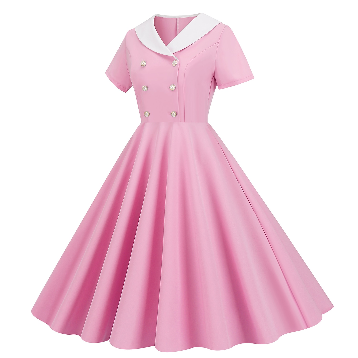 Retrò Vintage Anni 1950 Abito vintage Abito Swing Vestito Svasato Per donna Carnevale Mascherata Casual Quotidiano Addio al Nubilato Adulti Vestito Abiti per il ritorno del 2025 a $34.99 –P2