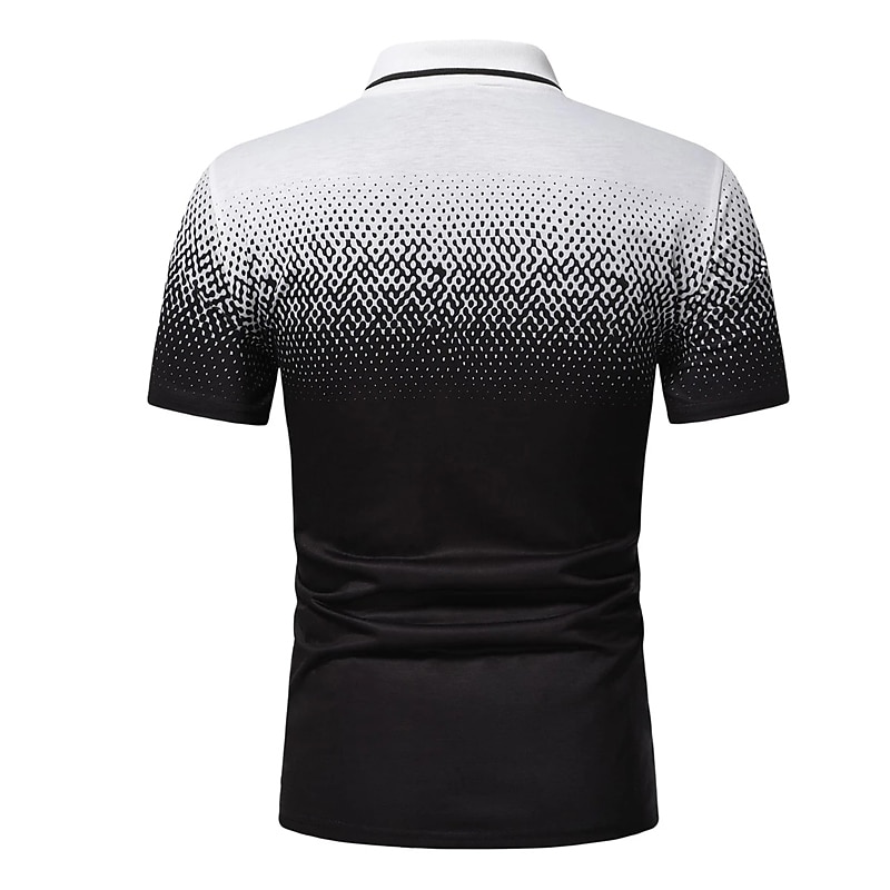 Men's Polo Shirt Golf Shirt Casual Holiday Ribbed Polo Collar Classic Short Sleeve Fashion Basic Color Block Button Summer Regular Fit Fire Red Black White Blue Orange Grey Polo Shirt 2025 - $17.99 –P5