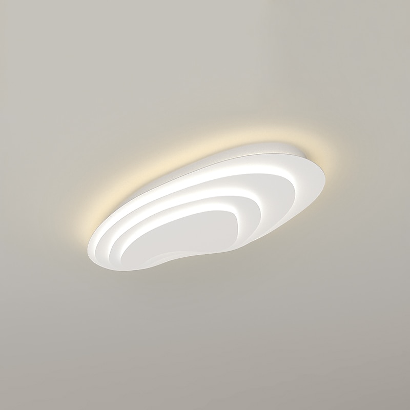 moderne taklampe som kan dimmes med fjernkontroll 56 cm innfelt taklampe akryl lampeskjerm lysekrone soverom stue 2025 - $230.29 –P11