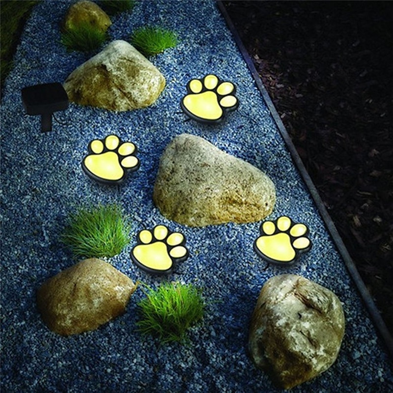 Paw Print Solar Outdoor Lights Solar Lights Outdoor Waterproof Dog Paw Lights(Set of 4) Cat Puppy Animal Garden Lights Path Paw Lamp Walkway Lighting for PatioYardAny Pet Lover 2025 - $27.99 –P6