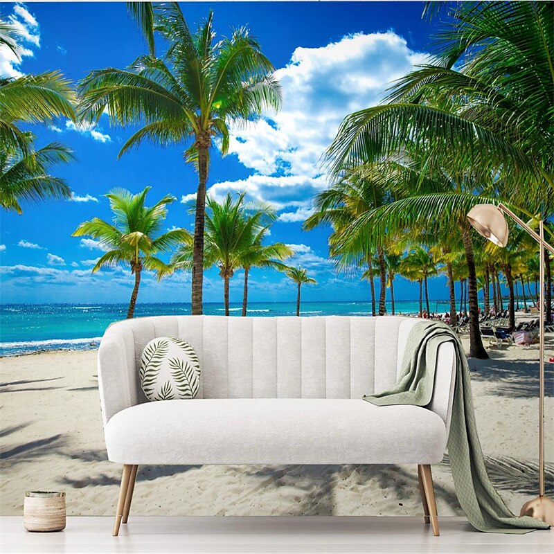 muurschildering behang muursticker die print peel en stick verwijderbare zelfklevende landschap zee boom pvc/vinyl home decor 2025 - $43.99 –P17