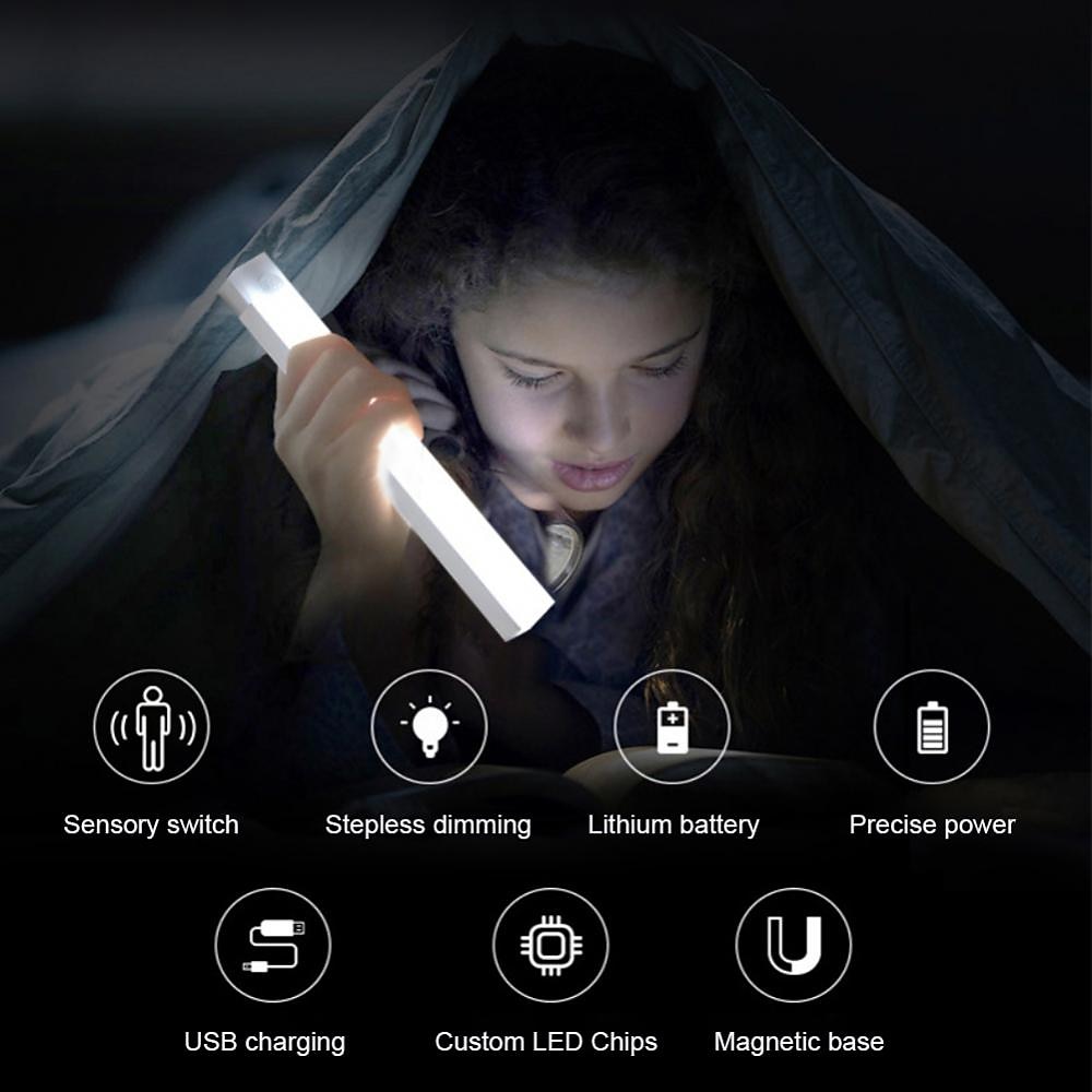 lumină de noapte led pir senzor de mișcare usb reîncărcabil 10/20/30/50cm dulap dulap bucătărie coridor lumini scară lampă de noapte fără fir 2025 - $5.49 –P2