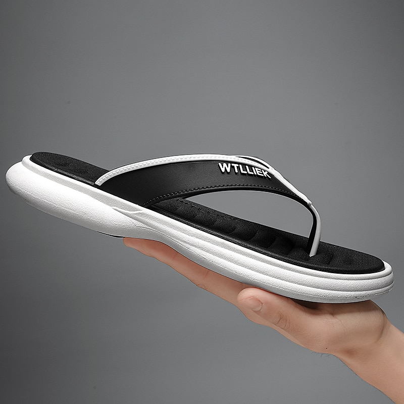 Men's Slippers & Flip-Flops Flat Sandals Flip-Flops Walking Casual Beach Daily EVA Breathable Black Blue Khaki Summer 2025 - $29.99 –P3