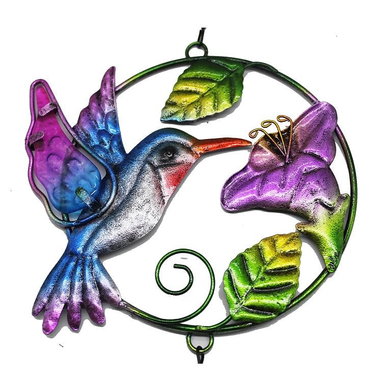 1pc Kingfisher Glass Painted Wind Chime Outdoor Handicraft Hanging Ornament For Window Balcony Garden Decor 16x78cm/6.3''x30.7'' 2025 - $11.99 –P7