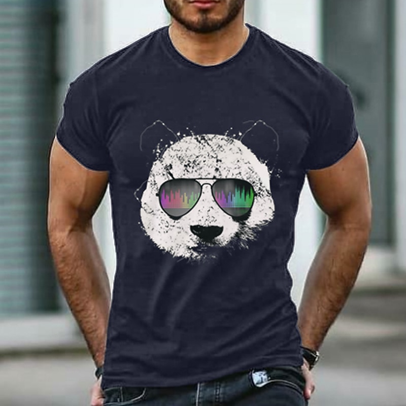 Bărbați Mărime Plus Mare înalt Tricou Tricouri Crewneck Negru Alb Bleumarin Mânecă scurtă În aer liber Ieșire Imprimeu Imprimeu Grafic Îmbrăcăminte Amestec Bumbac Șic Stradă Stilat Casual 2025 - $12.99 –P4