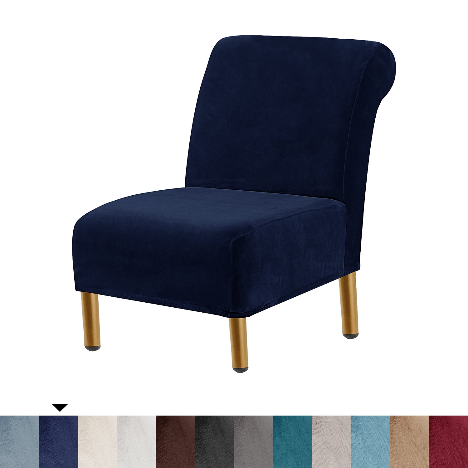 Housse de chaise d'appoint sans accoudoirs en velours pour salon, housse de protection de chaise avec fond élastique, lavable en machine de 2025 ? $25.99 –P6