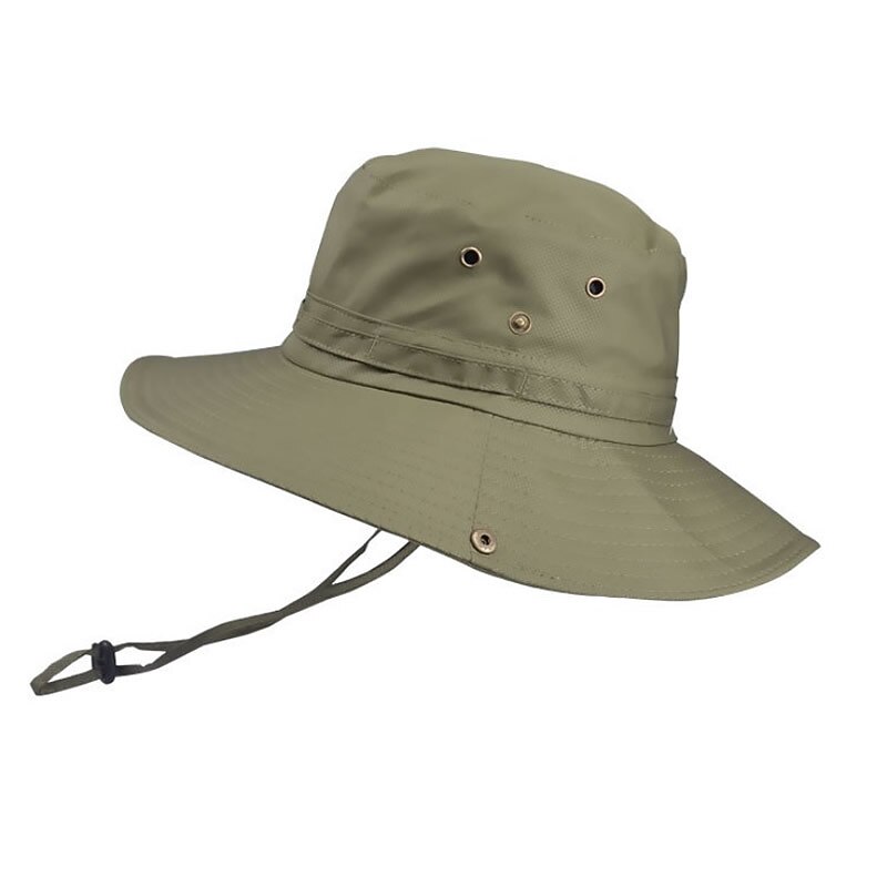 Wide Brim UV Protection Hat Solid Color Fisherman Cap Portable Sun