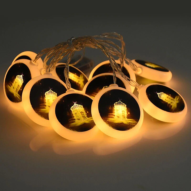ramadan dekorasjoner lys eid mubarak led string lys 3m 20led måne stjerne slott ramadan dekorasjon til hjemmet hajj ramadan kareem eid al adha eid lanterne gave 2025 - $9.49 –P13
