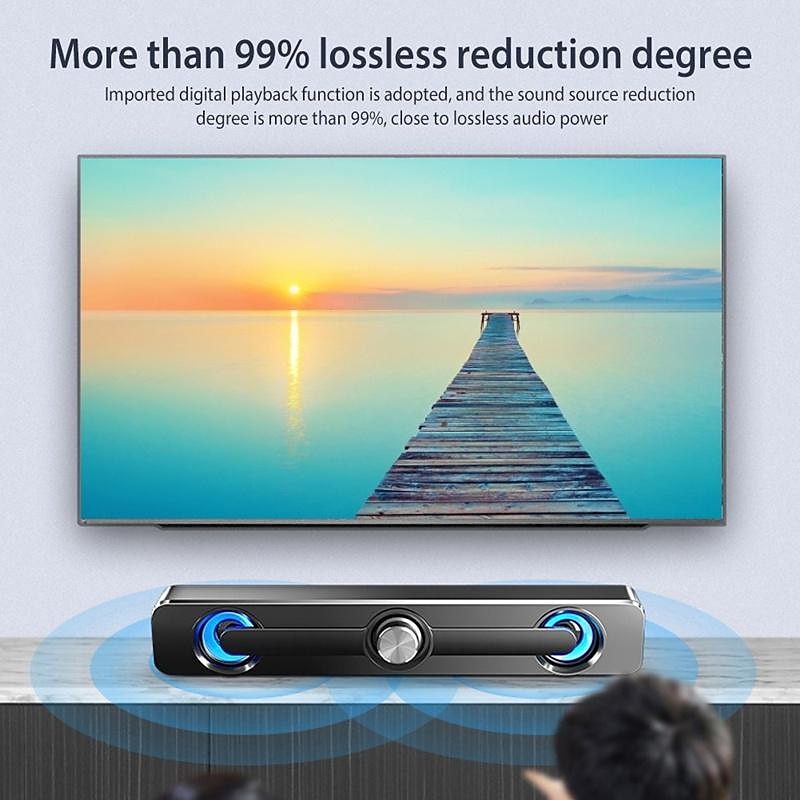 Wireless Bluetooth Soundbar Hi-Fi Stereo Speaker Upgraded Version Of High Sound Quality For SmartPhone/Tablet/Computer TVHome Theater TV Strong Bass Sound Bar 2025 - $33.99 –P2