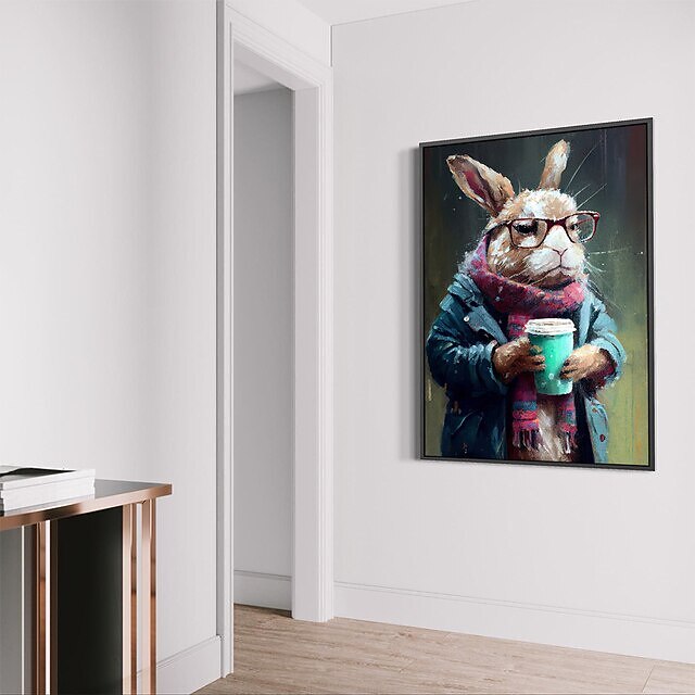 1st punkrock kattporträtt oljemålning väggkonst original konsttryck felino anmail mpressionist heminredning djurhus husdjursdekor 2025 - $18.49 –P10