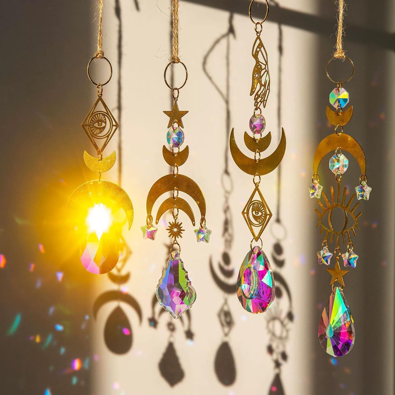 acchiappasole di cristallo occhio del diavolo illuminazione a sospensione in cristallo luce e ombra campana a vento acchiappasole sfera prismatica del 2025 a $9.49 –P2
