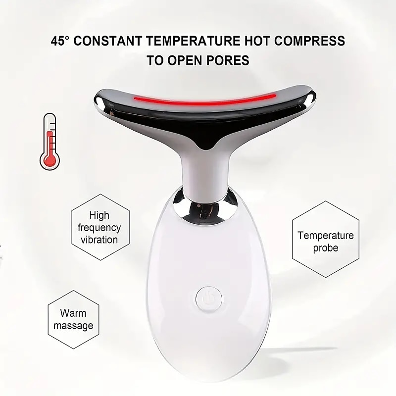 EMS Thermal Neck Lifting And Tighten Massager Electric Microcurrent Smooth Wrinkle Tool LED Photon Face Beauty Device Perfect Birthday Gift For Mother Girls Women 2025 - $58.99 –P8