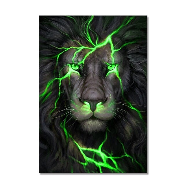 Affiches d'art mural noir et or lion clair sur toile peinture images d'animaux modernes pour salon décoration de la maison sans cadre de 2025 ? $17.49 –P10