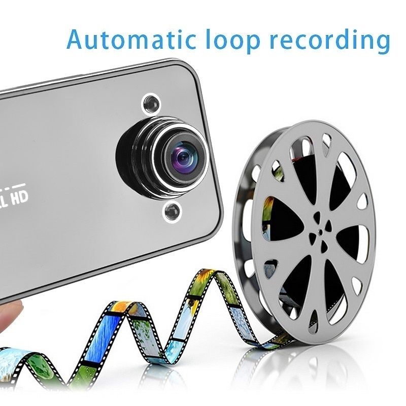 K6000 1080p Новый дизайн / Full HD Автомобильный видеорегистратор 120° Широкий угол 2.4 дюймовый IPS Капюшон с Ночное видение / Циклическая запись / Баланс белого Автомобильный рекордер 2025 - $36.99 –P7
