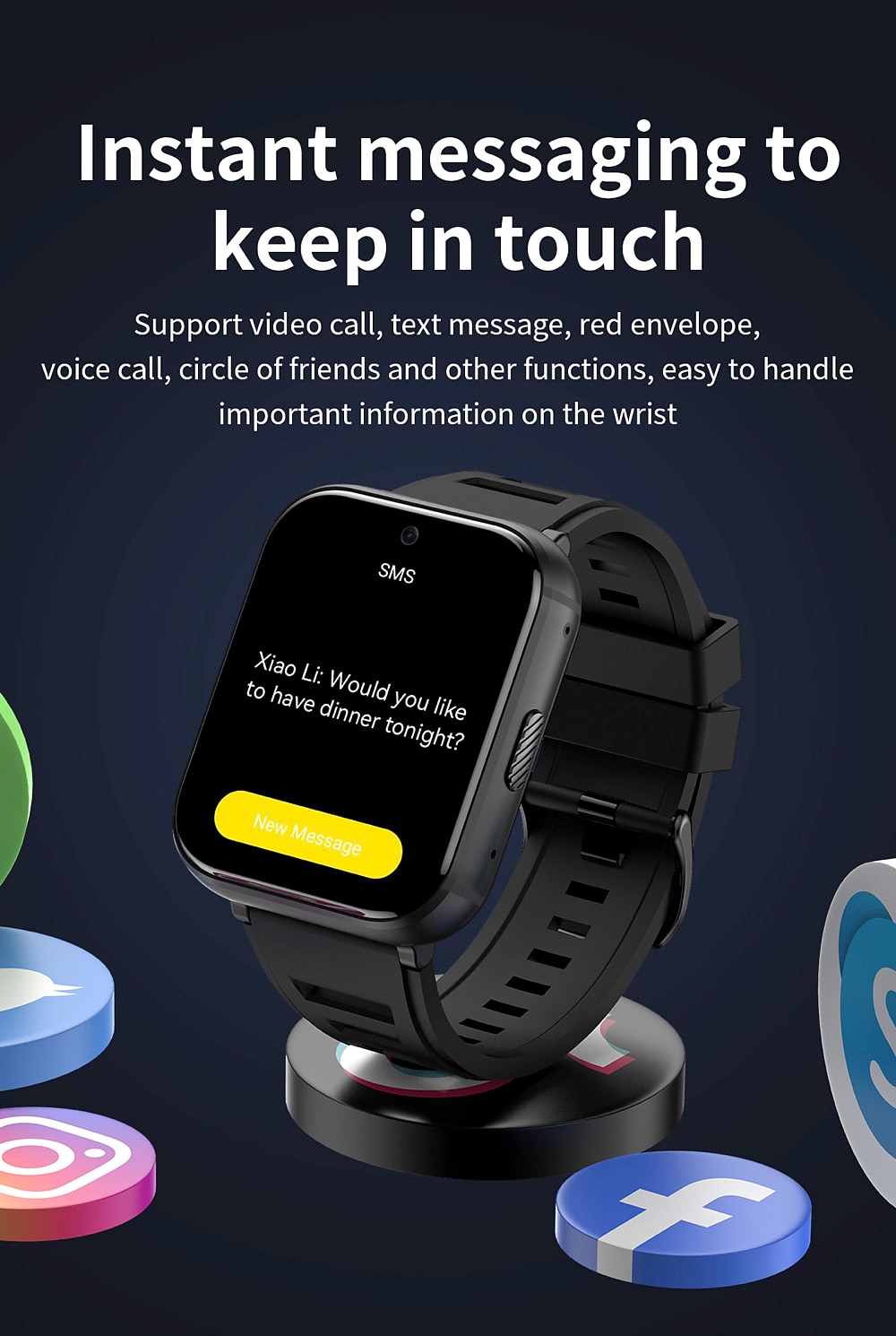 696 PG668 Smart Watch 2.08 inch 4G LTE Cellular Smartwatch Phone Bluetooth 4G Pedometer Activity Tracker Heart Rate Monitor Compatible with Android iOS Women Men GPS Hands-Free Calls Media Control IP 2025 - $227.59 –P10