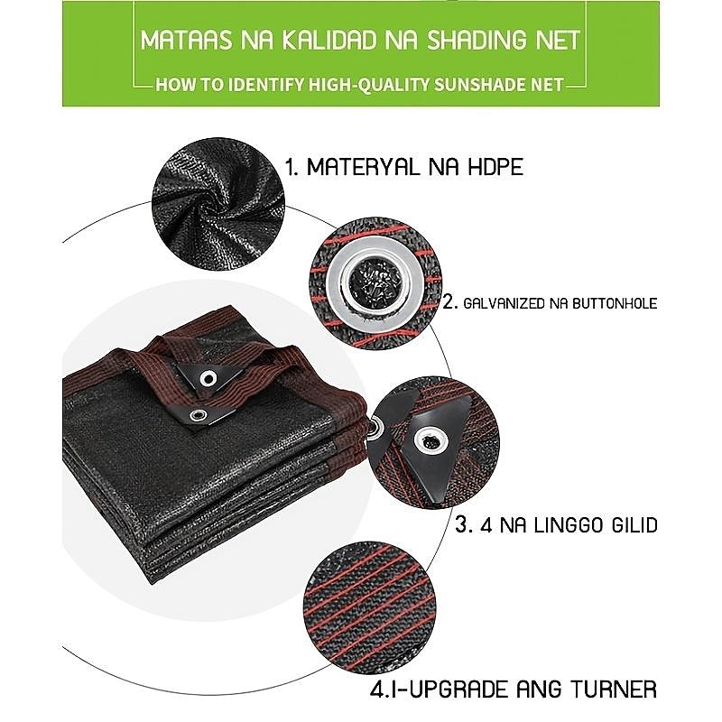 anti-uv zonnescherm netto tuinhuisje onderdak buiten pergola luifel zonnescherm landbouw broeikas zonnescherm net, kraambenodigdheden, zwart 2025 - $11.99 –P2