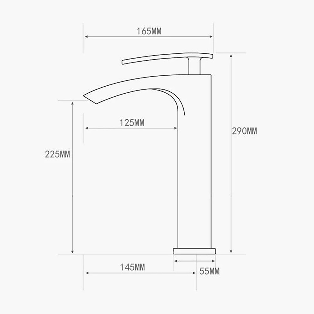 Bathroom Waterfall Sink Faucet, Basin Mixer Taps Tall Short Brass, Deck Mounted Single Handle One Hole Tap with Hot and Cold Hose Vessel Water Tap Washroom 2025 - $129.99 –P1