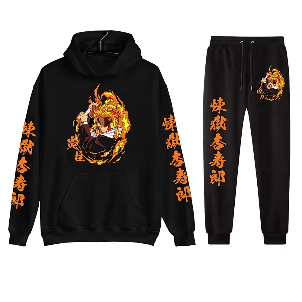 Kanroji Mitsuri Pants Outfits Hoodie Anime Front Pocket Graphic For Couple's Men's Women's Adults' Hot Stamping Casual Daily 2025 - $35.99 –P5