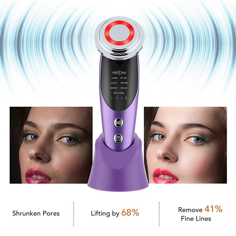 7 in 1 Facial Lifting Device EMS Radiofrequency Micro Current Rejuvenation Facial Massager Light Therapy Anti-aging Anti-wrinkle Beauty Instrument 2025 - $35.99 –P4