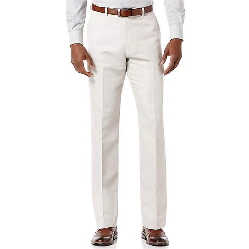 Herren Hose Hosen Freizeithose Tasche Glatt Komfort Atmungsaktiv Outdoor Täglich Ausgehen Modisch Strassenmode Weiß Hellgrün 2026 - $24.99 –P7